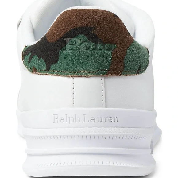 POLO RALPH LAUREN HERITAGE COURT II LEATHER SNEAKERS - Picture 4 of 4